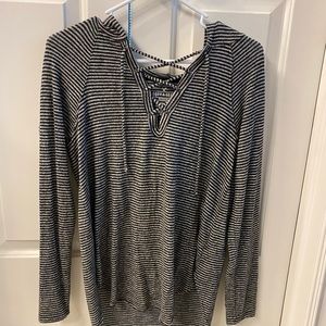 Aerie soft and plush hooded shirt. Size medium